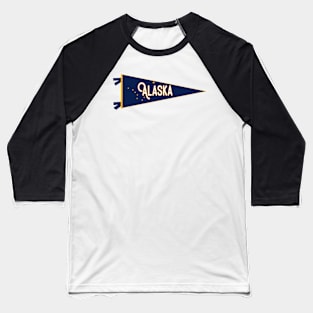 Alaska Flag Pennant Baseball T-Shirt